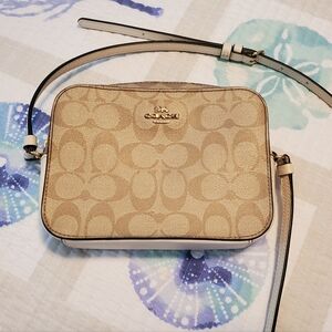Coach Beige Signature Shoulder Bag from Coach Outlet